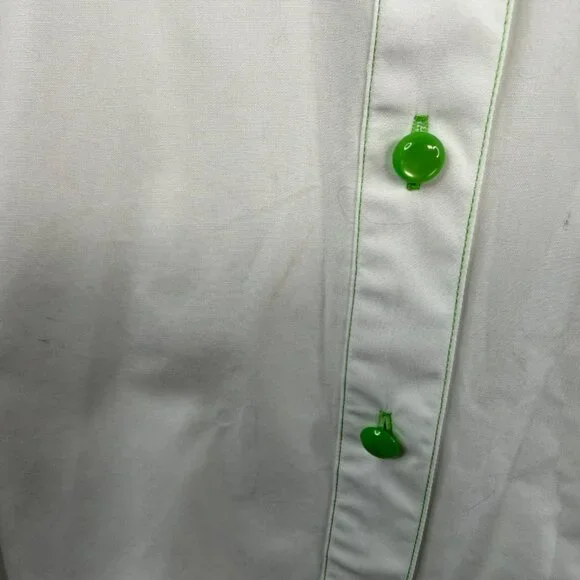 NWT Bob Mackie Wearable Art Top White Sz 1X Button Up Flower Embroidered Sequins - Picture 15 of 16